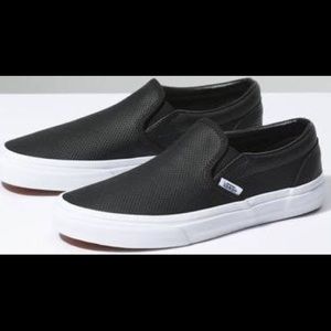 Vans Perforated Slip Ons - black (US Women's 5.5)